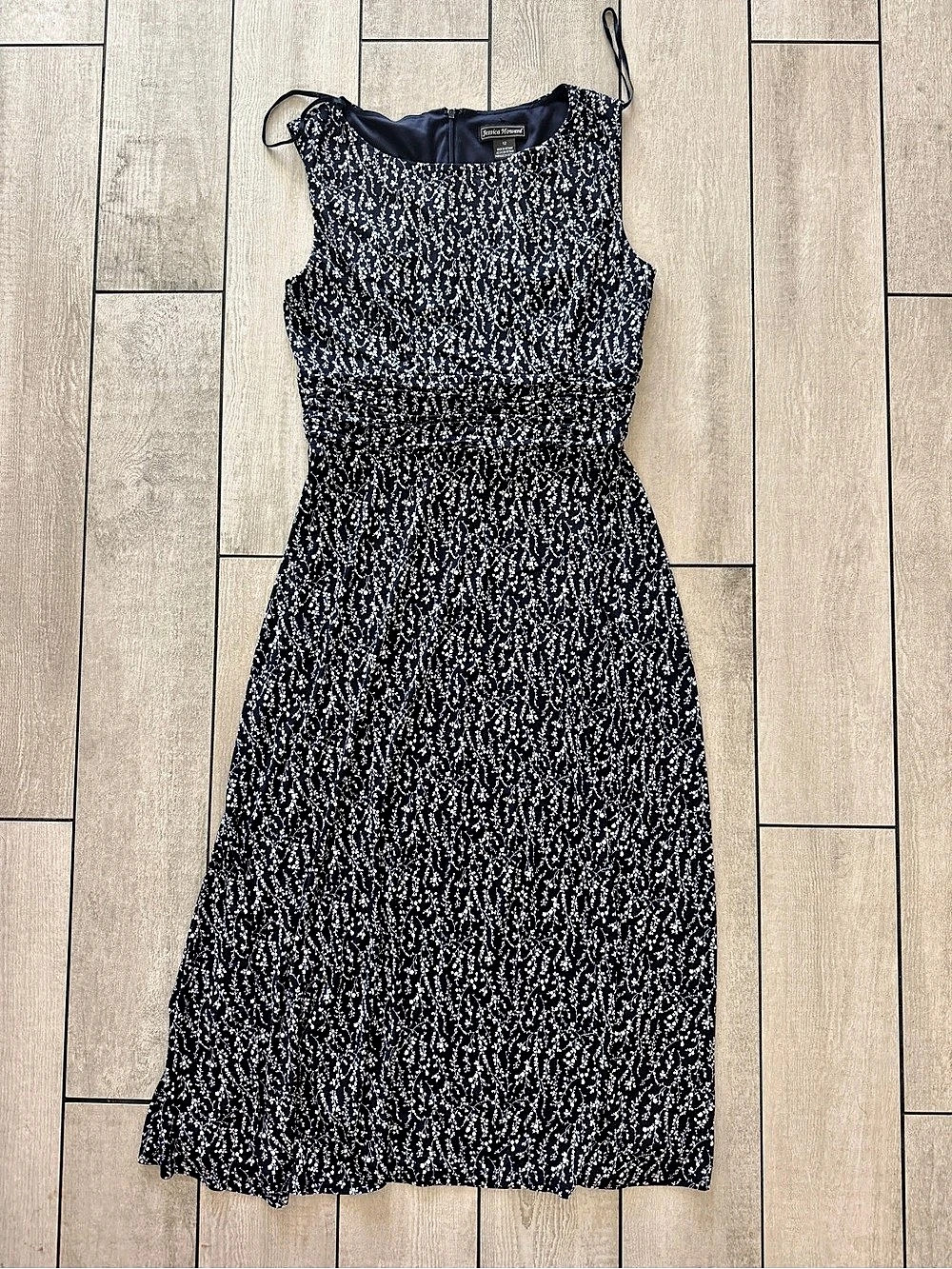 Jessica Howard Floral Midi Dress in Blue & White Size 12